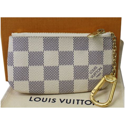 louis vuitton white damier key pouch